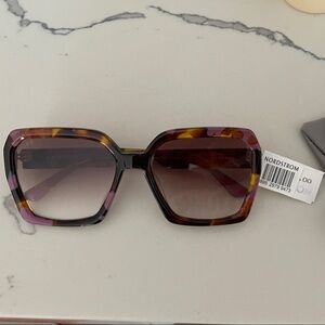DIFF Tortoiseshell and Purple Sunglasses